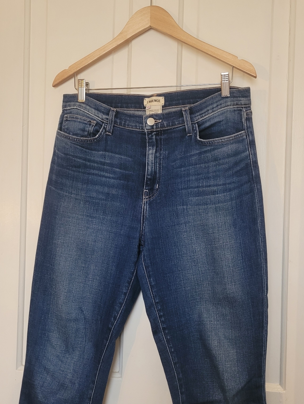 L'AGENCE El Matador - Women's Medium Blue Slim High Rise Jeans, Made in USA